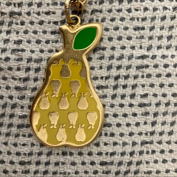 FOXY  Necklace Yellow Pear with Gold Tone Chain - Picture 2 of 4